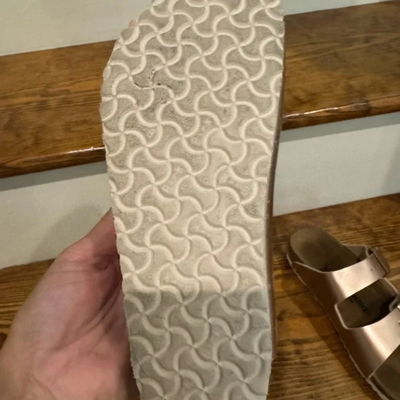 Birkenstock Kids Sandals in White and Tan - Picture 8 of 8